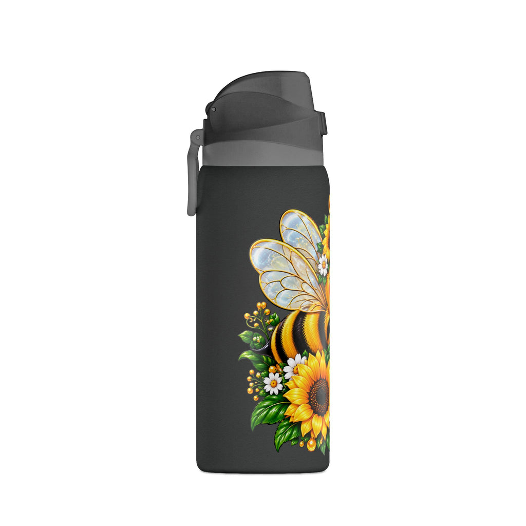 Bee and Sunflower Insulated Water Bottle