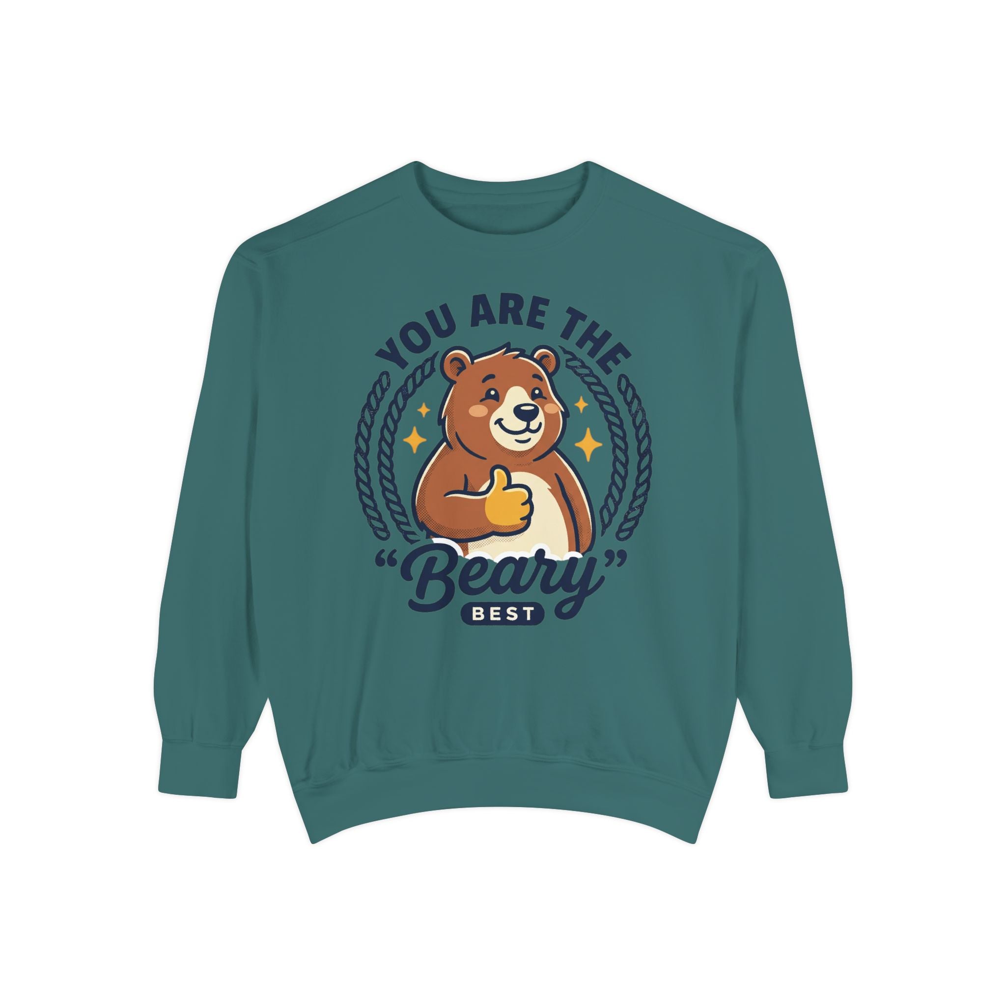 You Are The Beary Best Sweatshirt — Cute Thumbs-Up Bear Graphic