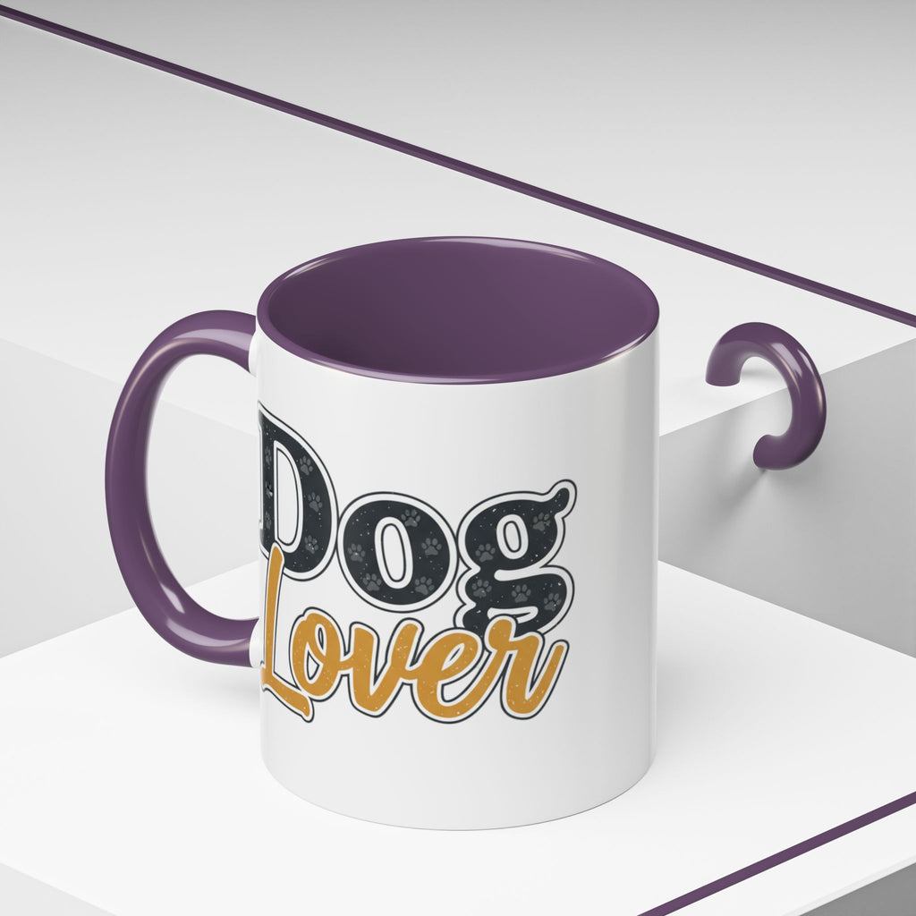 Dog Lover Accent Coffee Mug — 'Dog Lover' 11/15oz Ceramic Mug