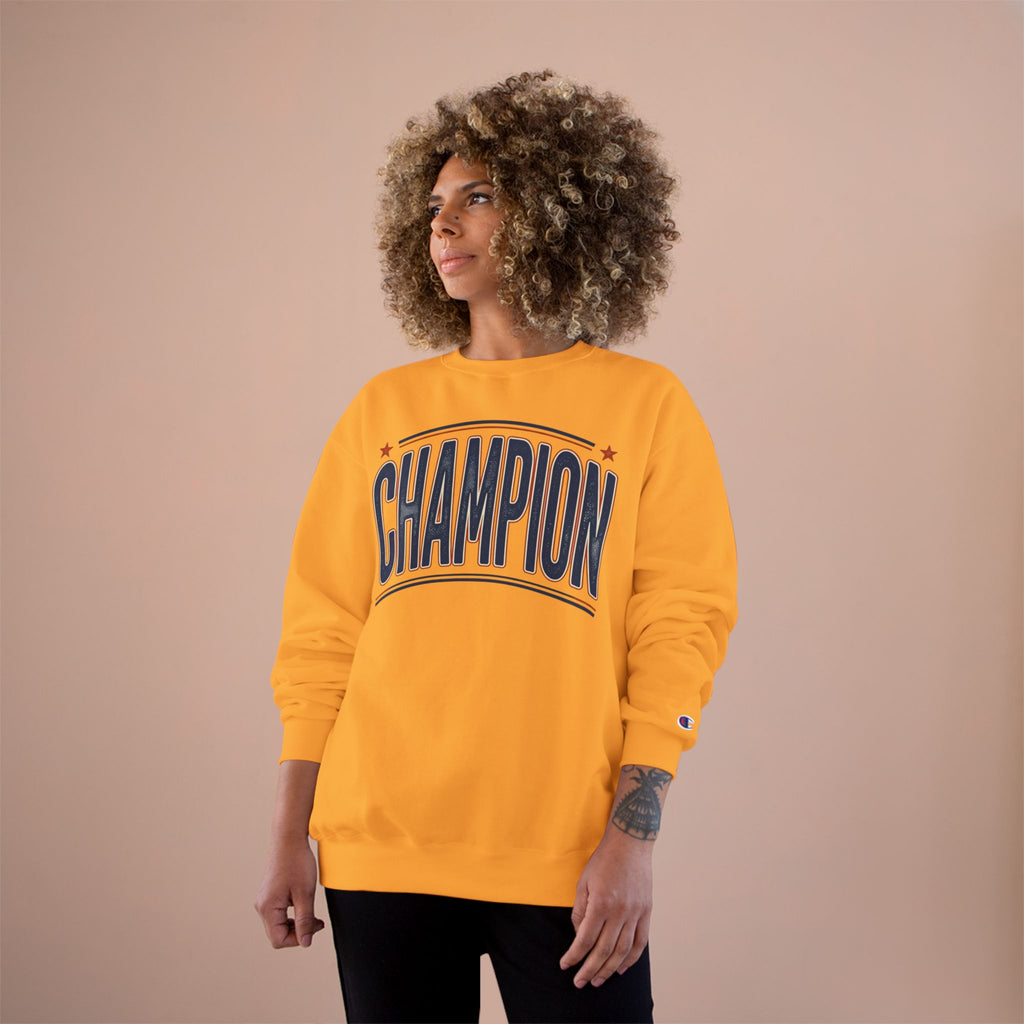 Champion Graphic Sweatshirt — Retro Arch Lettering Pullover