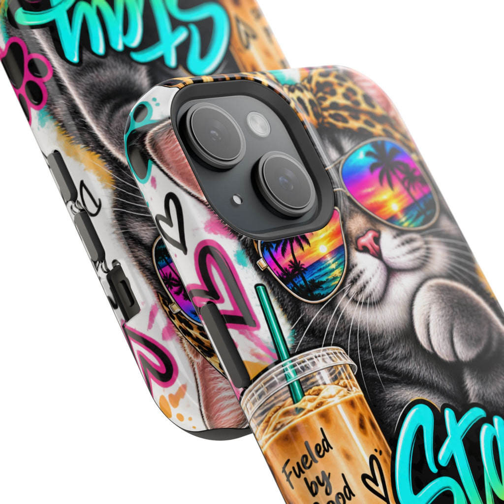 Phone Case — "Stay Pawsitive" Cat Impact-Resistant Case
