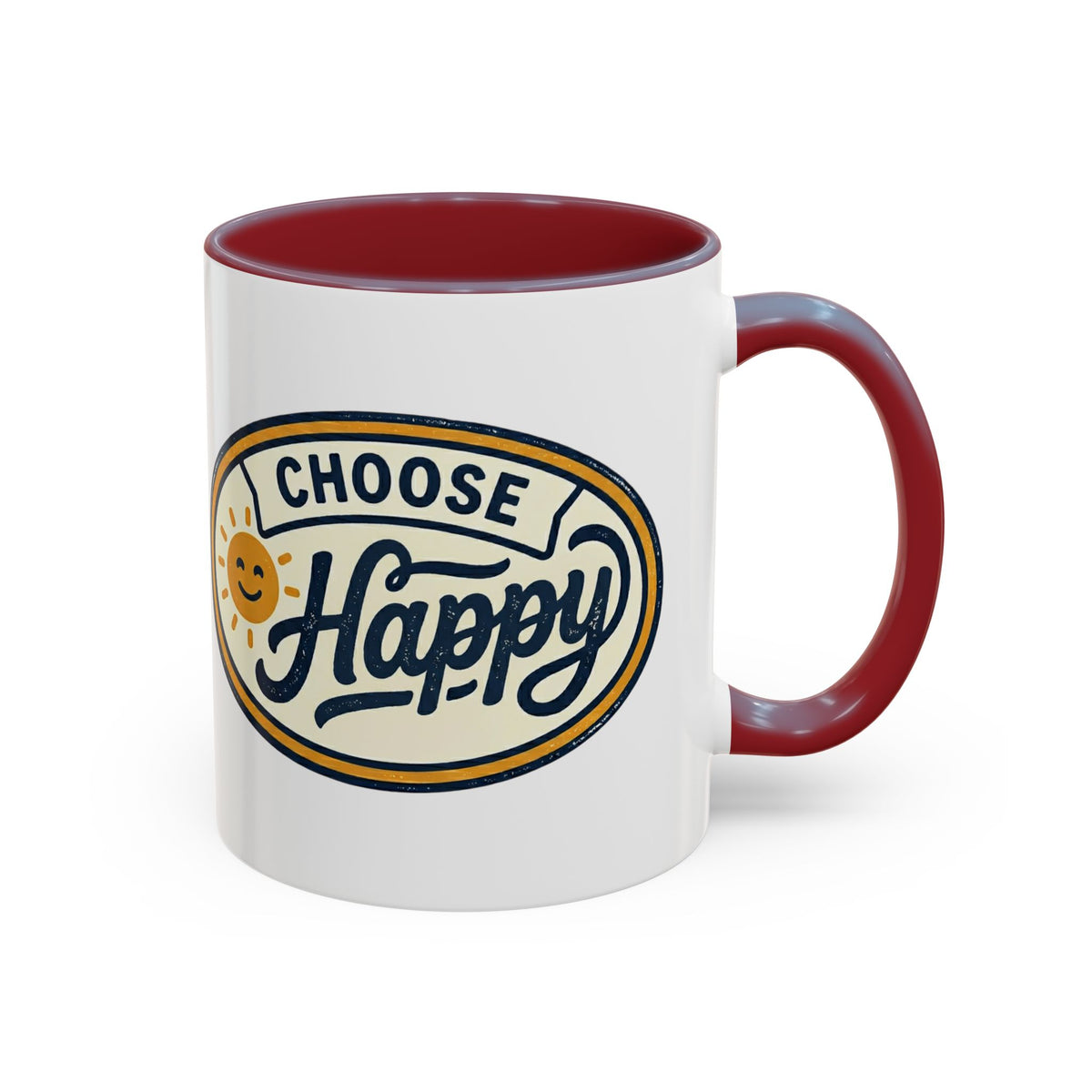 Choose Happy Coffee Mug — Inspirational Ceramic Accent Mug (11/15oz)