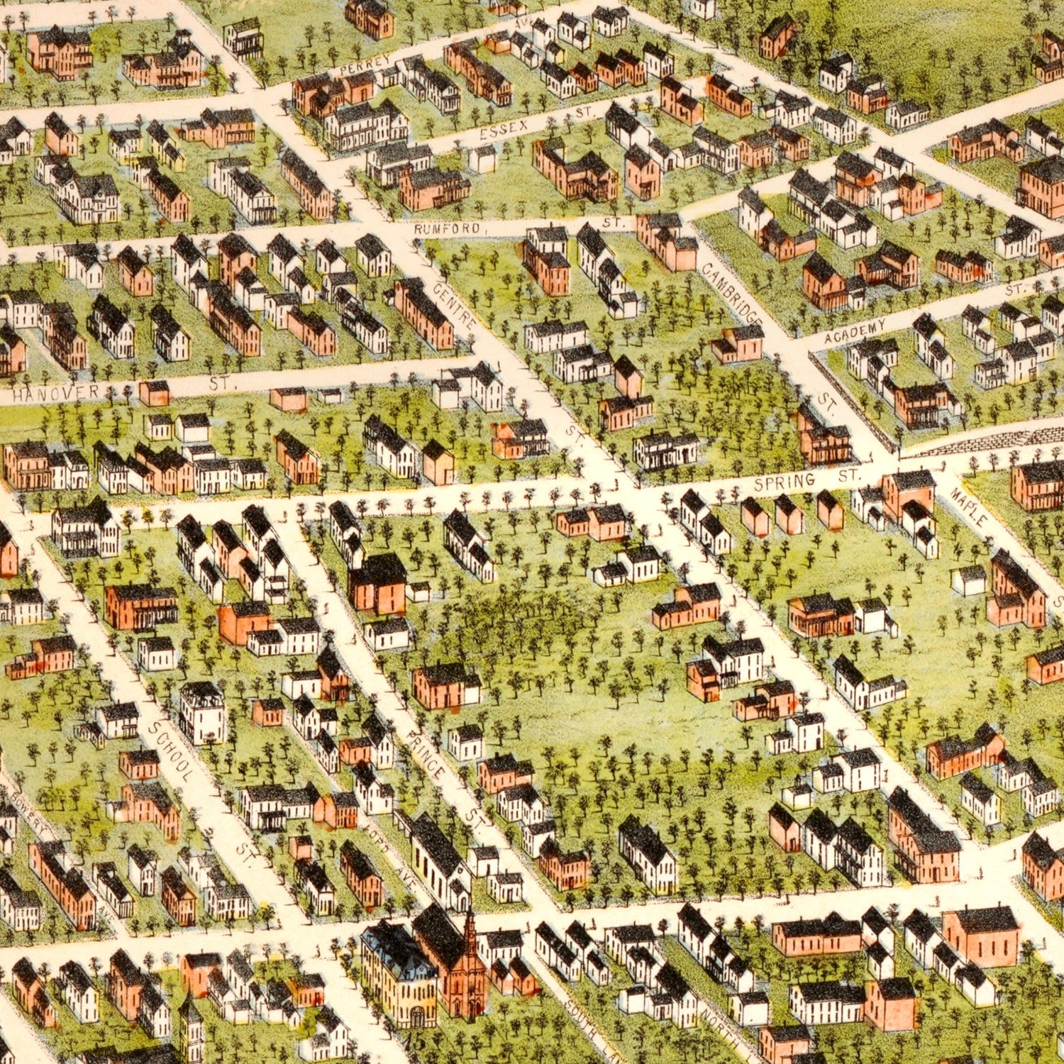 Vintage Map of Concord, New Hampshire 1875