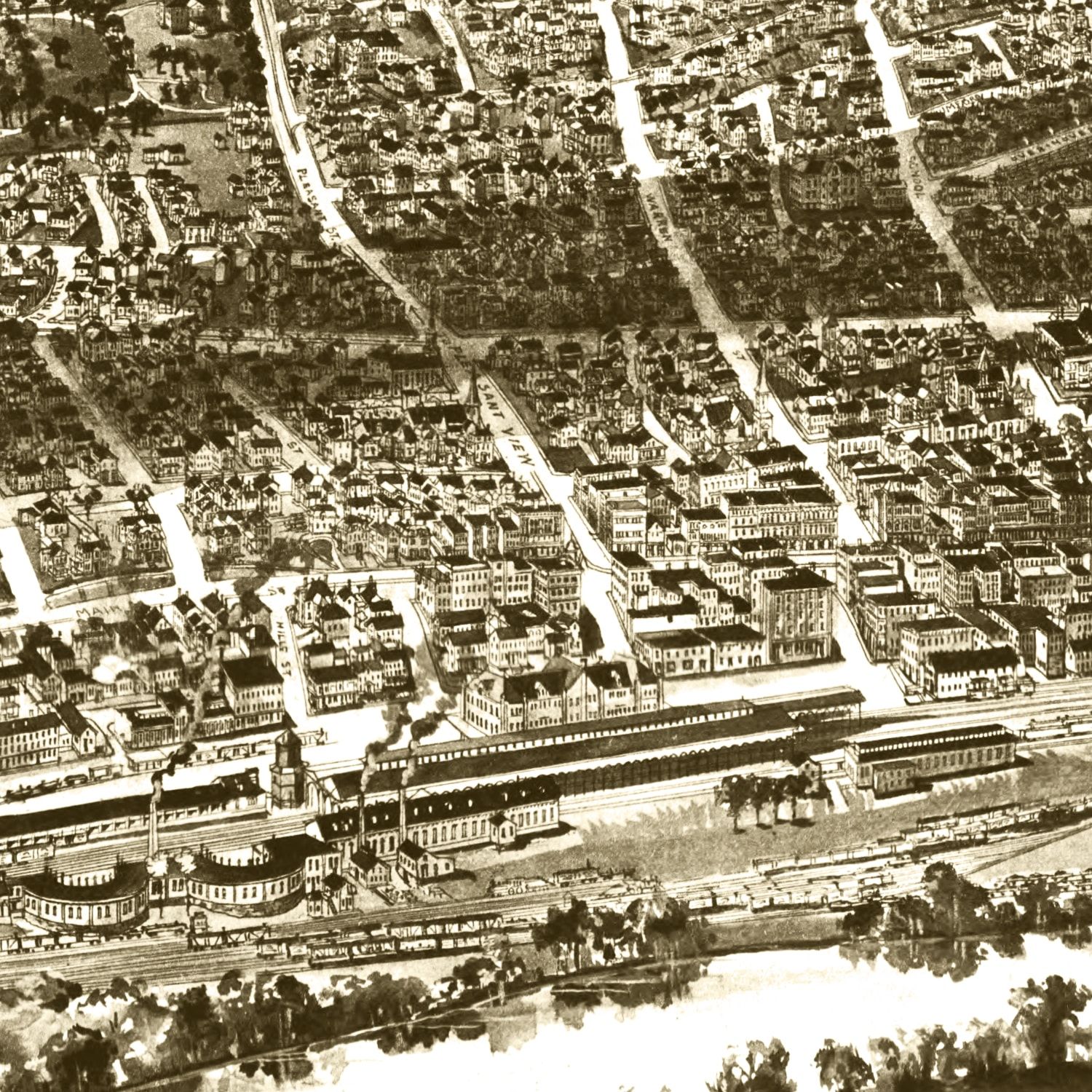 Vintage Map of Concord, New Hampshire 1899