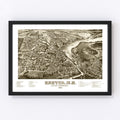 Vintage Map of Exeter, New Hampshire 1884