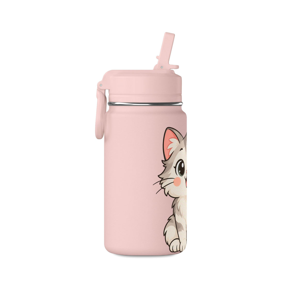 Cute Kitten Mini Water Bottle, 14oz
