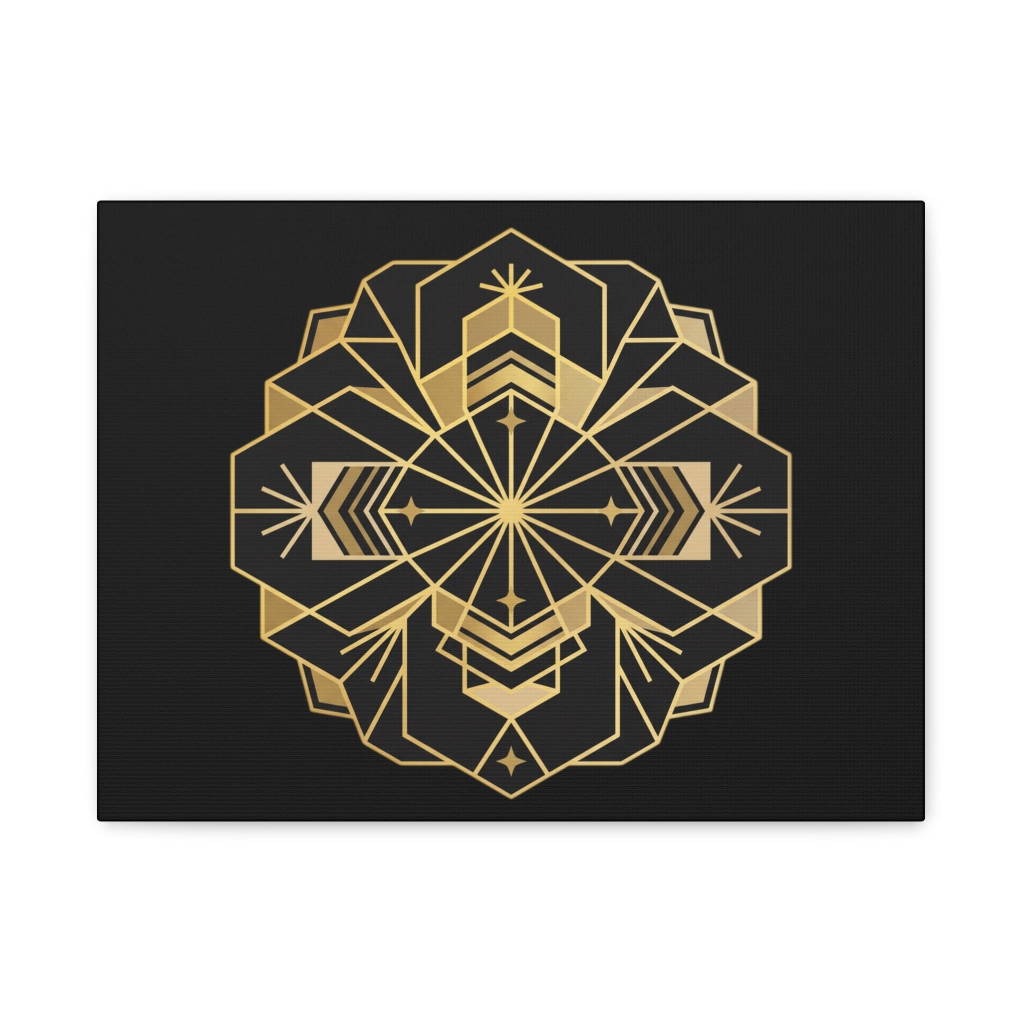 Gold Geometric Mandala Canvas