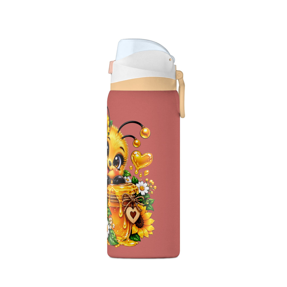 Bee and Sunflower Insulated Water Bottle
