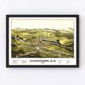 Vintage Map of Goffstown, New Hampshire 1887