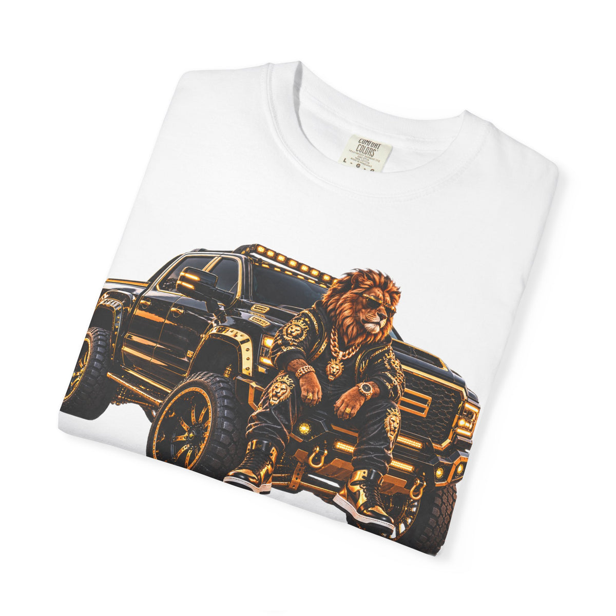 Lion Truck Graphic T-Shirt — Bold Off‑Road Crew Tee