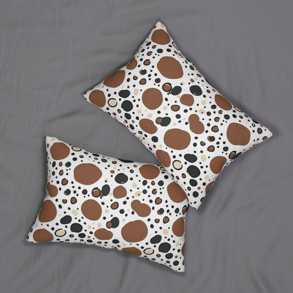 Brown & Black Dalmatian Spot Lumbar Pillow