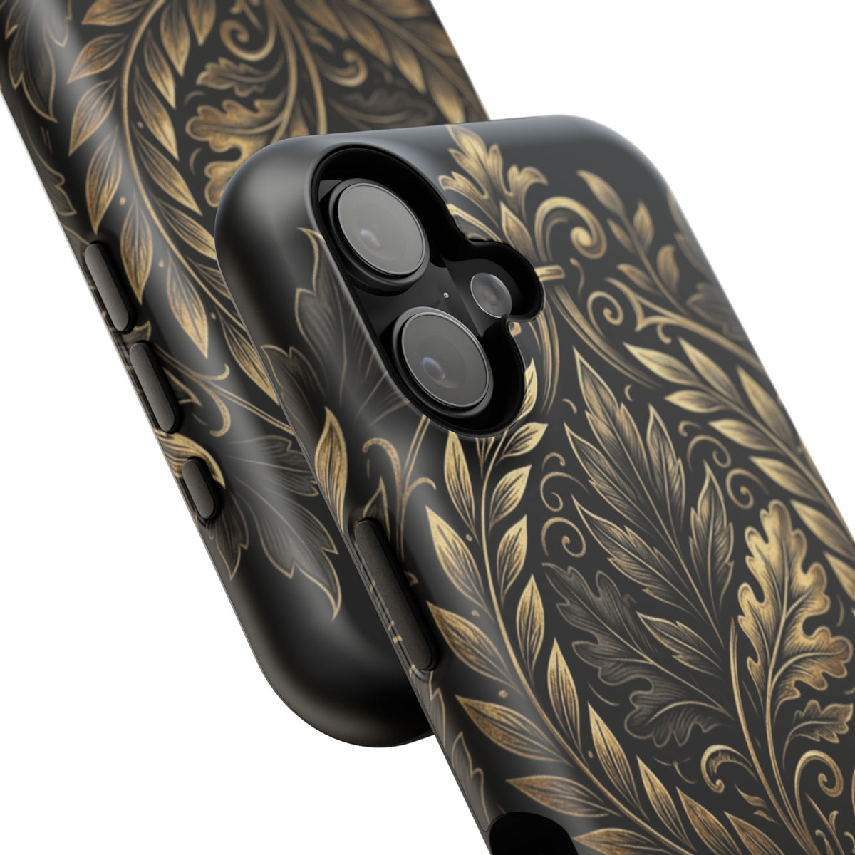 Baroque Gold Leaf Phone Case — Impact-Resistant Protective Cover