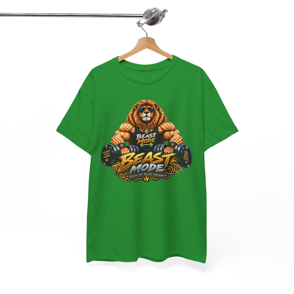 Beast Mode Lion T-Shirt — Workout Gym Fitness Tee