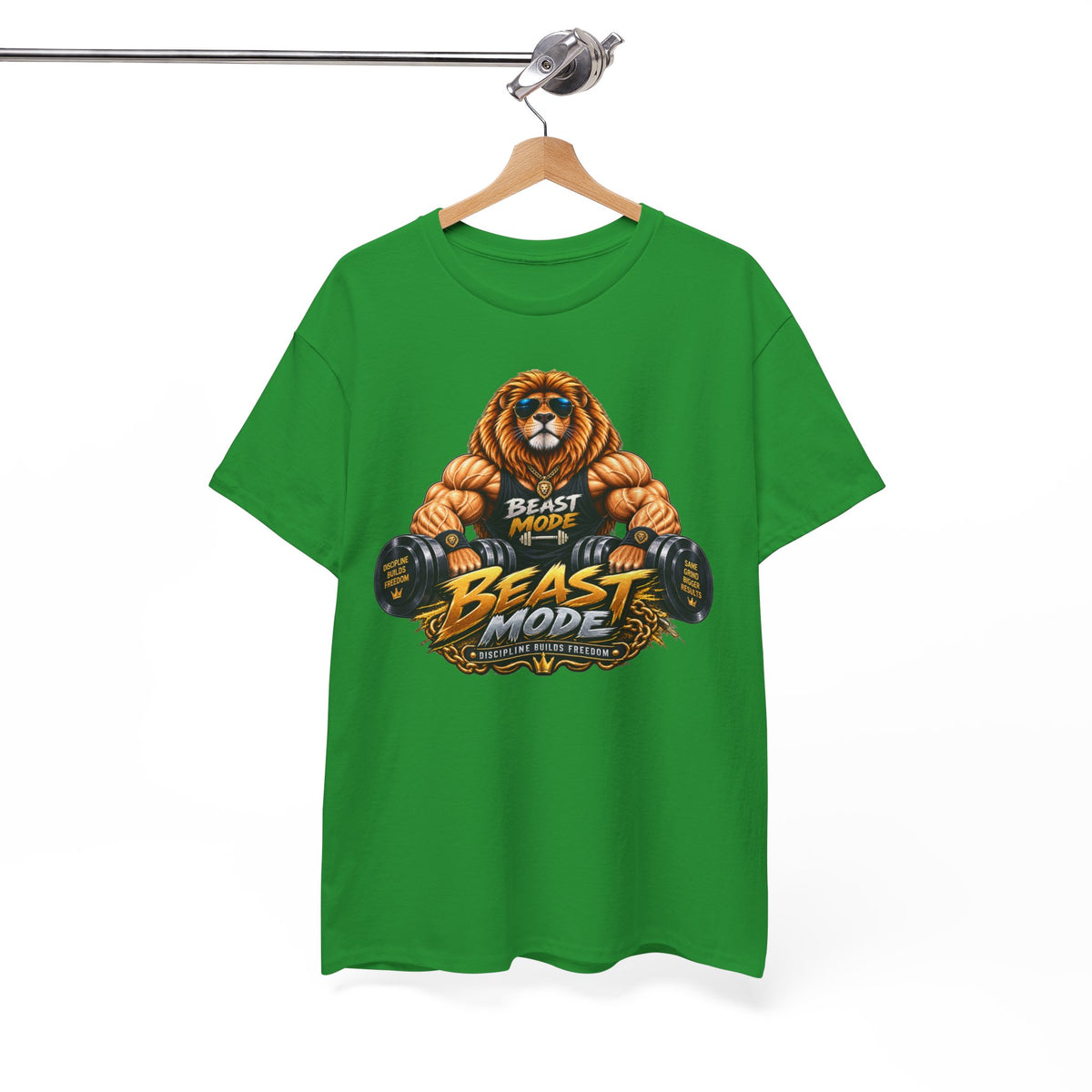 Beast Mode Lion T-Shirt — Workout Gym Fitness Tee