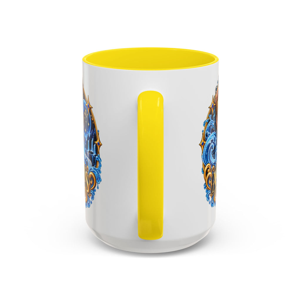 Aquarius Zodiac Coffee Mug — Illustrated Water Bearer Astrology Gift (11/15oz)