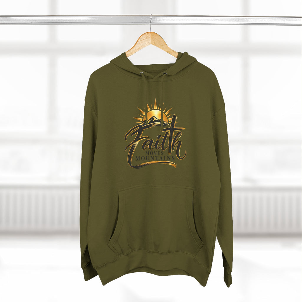 Faith Moves Mountains Hoodie — Inspirational Christian Pullover
