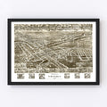 Vintage Map of Emporia, Virginia 1907