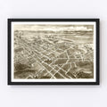 Vintage Map of Hickory, North Carolina 1907