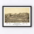 Vintage Map of West Lebanon, New Hampshire 1889