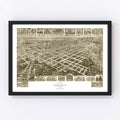 Vintage Map of Rocky Mount, North Carolina 1907