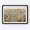Vintage Map of Statesville, North Carolina 1907
