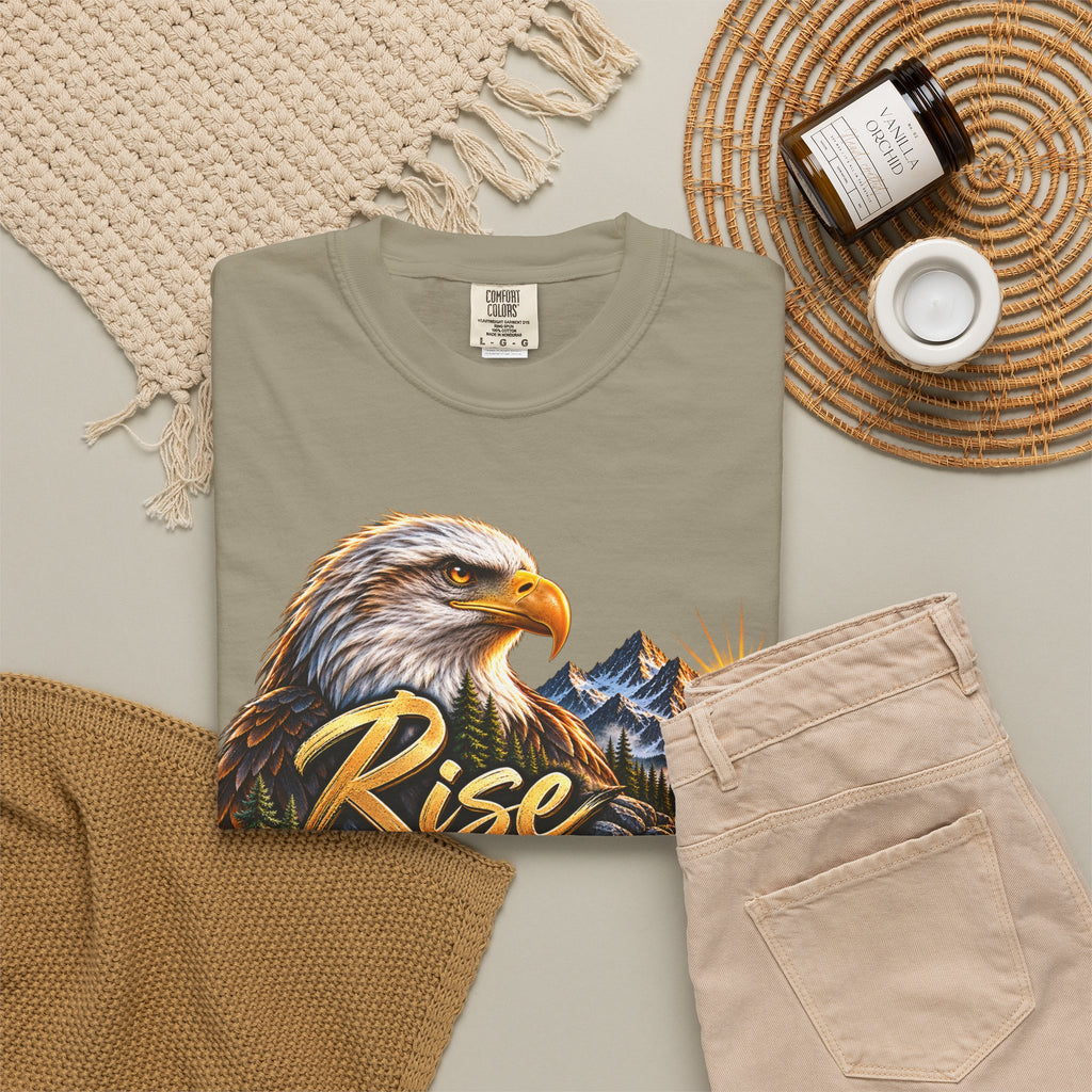 Rise Stronger Every Day Eagle T-Shirt — Motivational Nature Graphic Tee