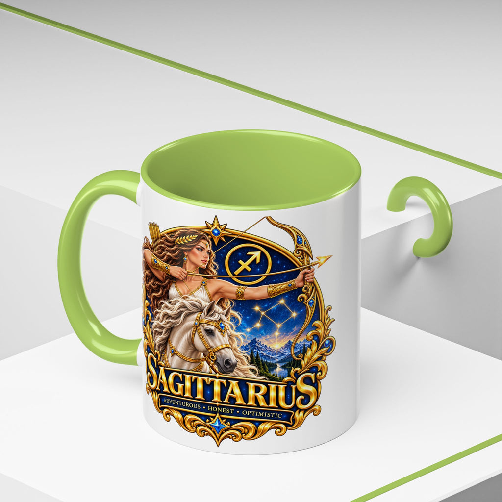 Sagittarius Accent Coffee Mug — Zodiac Archer Design (11/15oz)