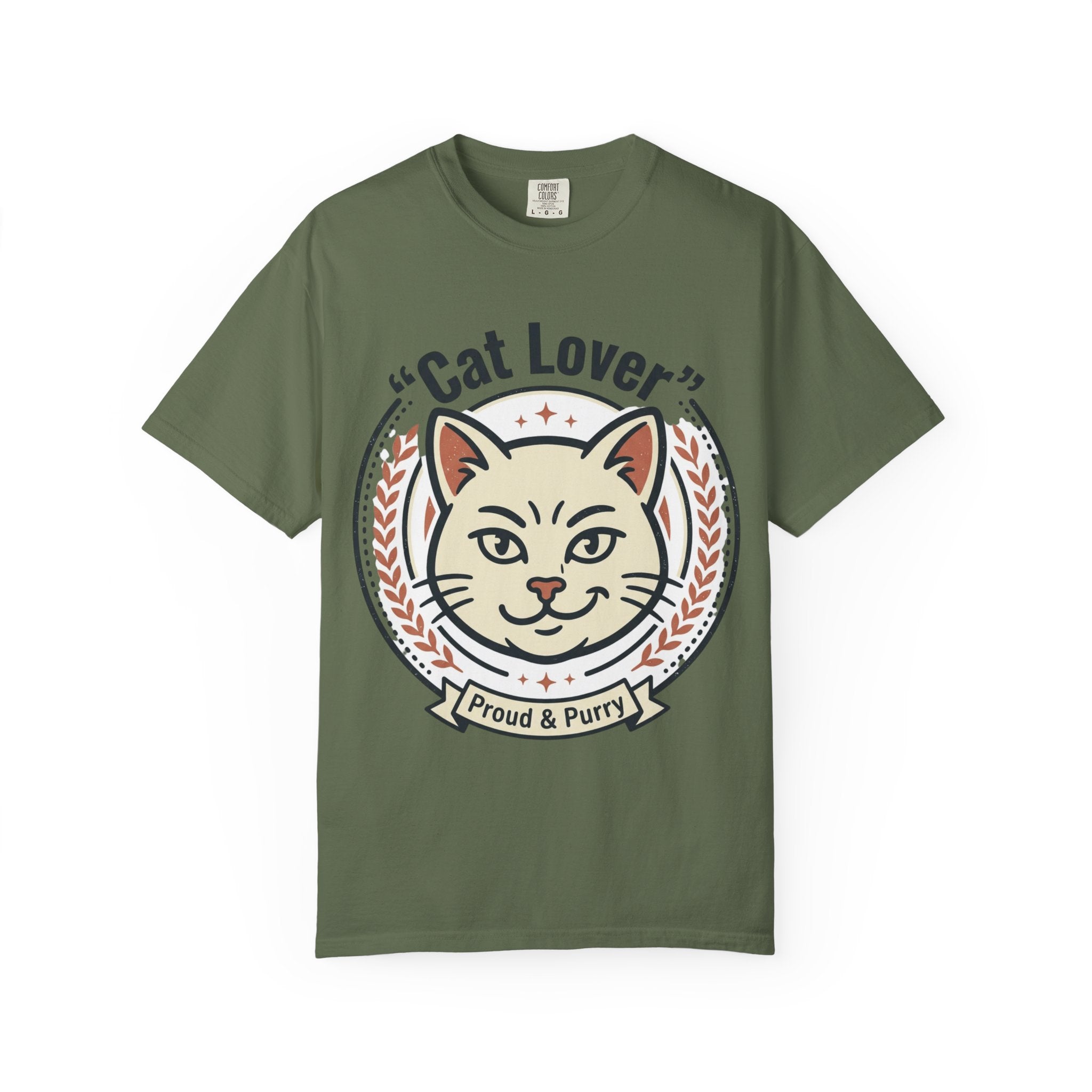 Cat Lover T-Shirt — "Proud & Purry" Retro Cat Graphic Tee