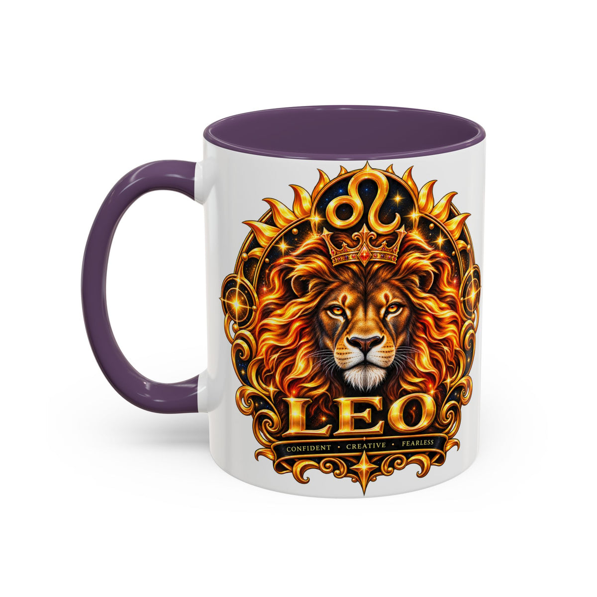 Leo Zodiac Lion Coffee Mug — Astrological Birthday Gift (11/15oz)