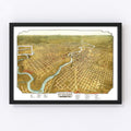 Vintage Map of Spokane, Washington 1905
