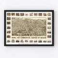 Vintage Map of Reno, Nevada 1907