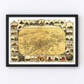 Vintage Map of Fresno, California 1901