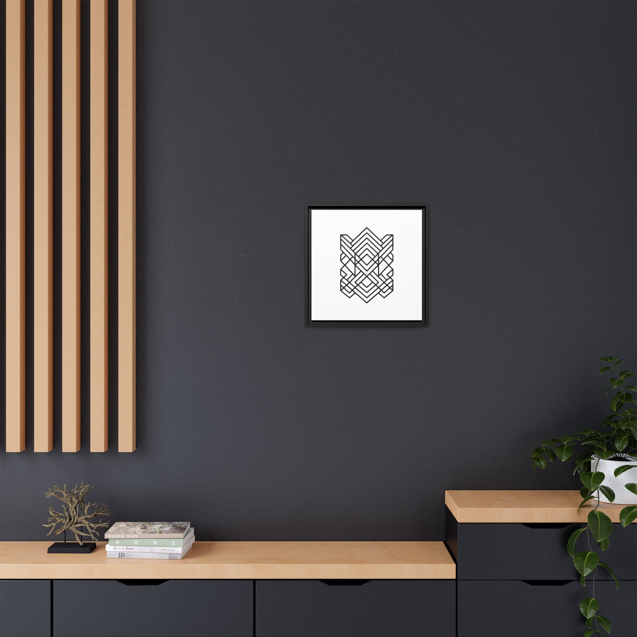 Framed Geometric Art Canvas