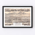 Vintage Map of Pomona, California 1886
