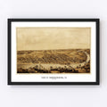 Vintage Map of Fredericksburg, Virginia 1862