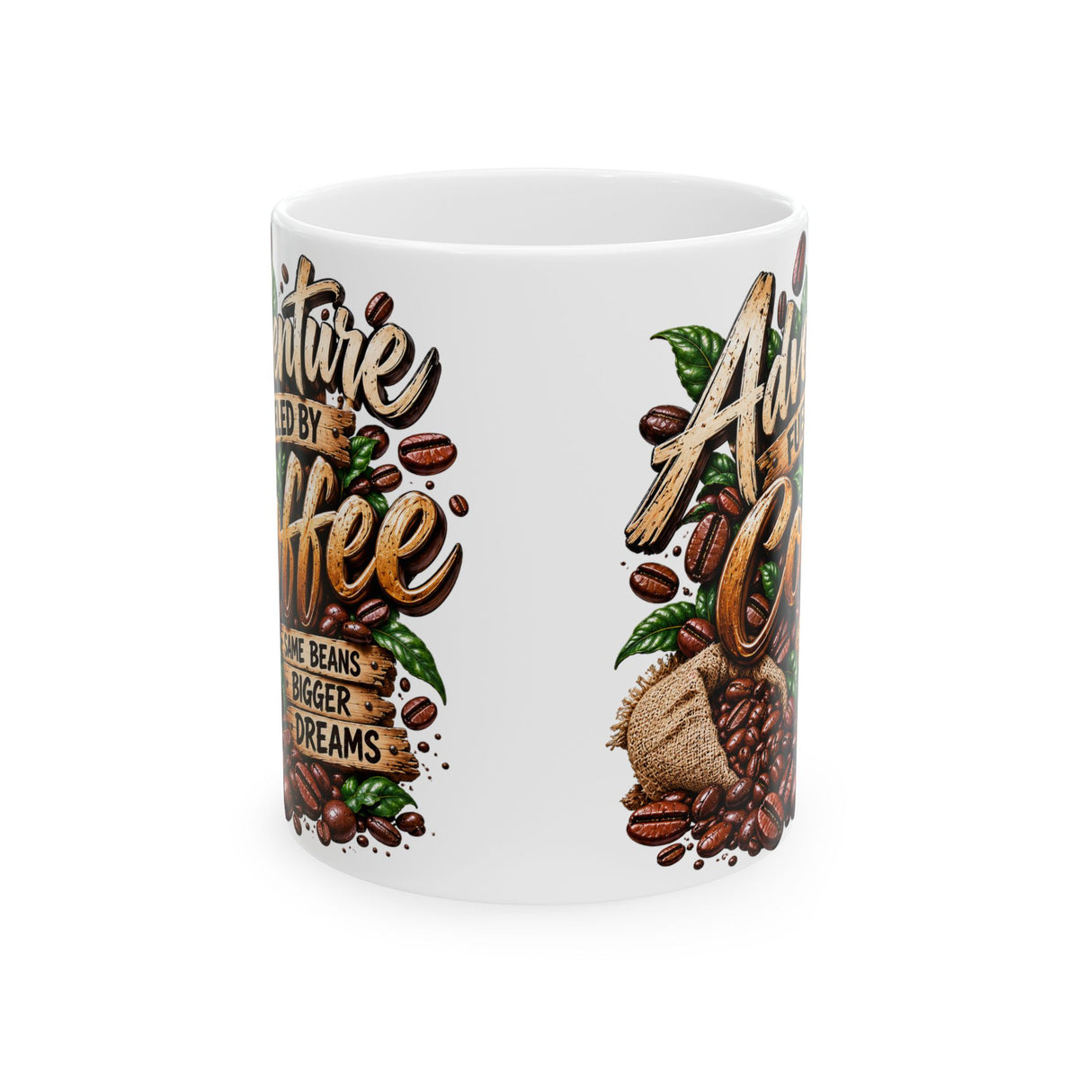 Coffee Addict Ceramic Mug — “Fueled by Coffee” 11oz & 15oz