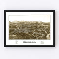 Vintage Map of Penacook, New Hampshire 1887