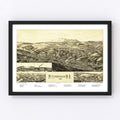 Vintage Map of Peterborough, New Hampshire 1886