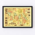 Vintage Map of Hampshire County, Massachusetts 1854