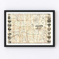 Vintage Map of Broome County, New York 1855