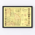Vintage Map of Chemung County, New York 1853