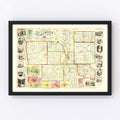 Vintage Map of Tompkins County, New York 1853