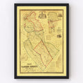 Vintage Map of Camden County, New Jersey 1857