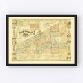 Vintage Map of Erie County, Pennsylvania 1855