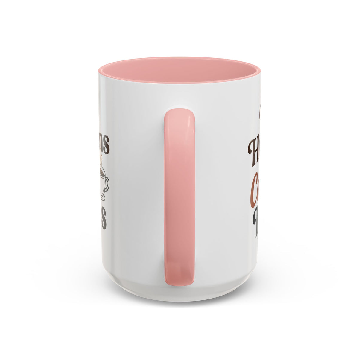 Coffee Mug — "Life Happens, Coffee Helps" Accent Ceramic Mug (11/15oz)