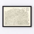 Vintage Map of Greene County, Pennsylvania 1897