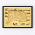 Vintage Map of Bucks County, Pennsylvania 1859
