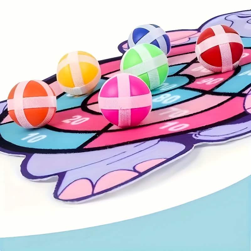 Colorful Sticky Ball Toss Game - Elephant, Unicorn or Dinosaur