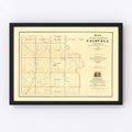 Vintage Map of Caldwell Parish, Louisiana 1860