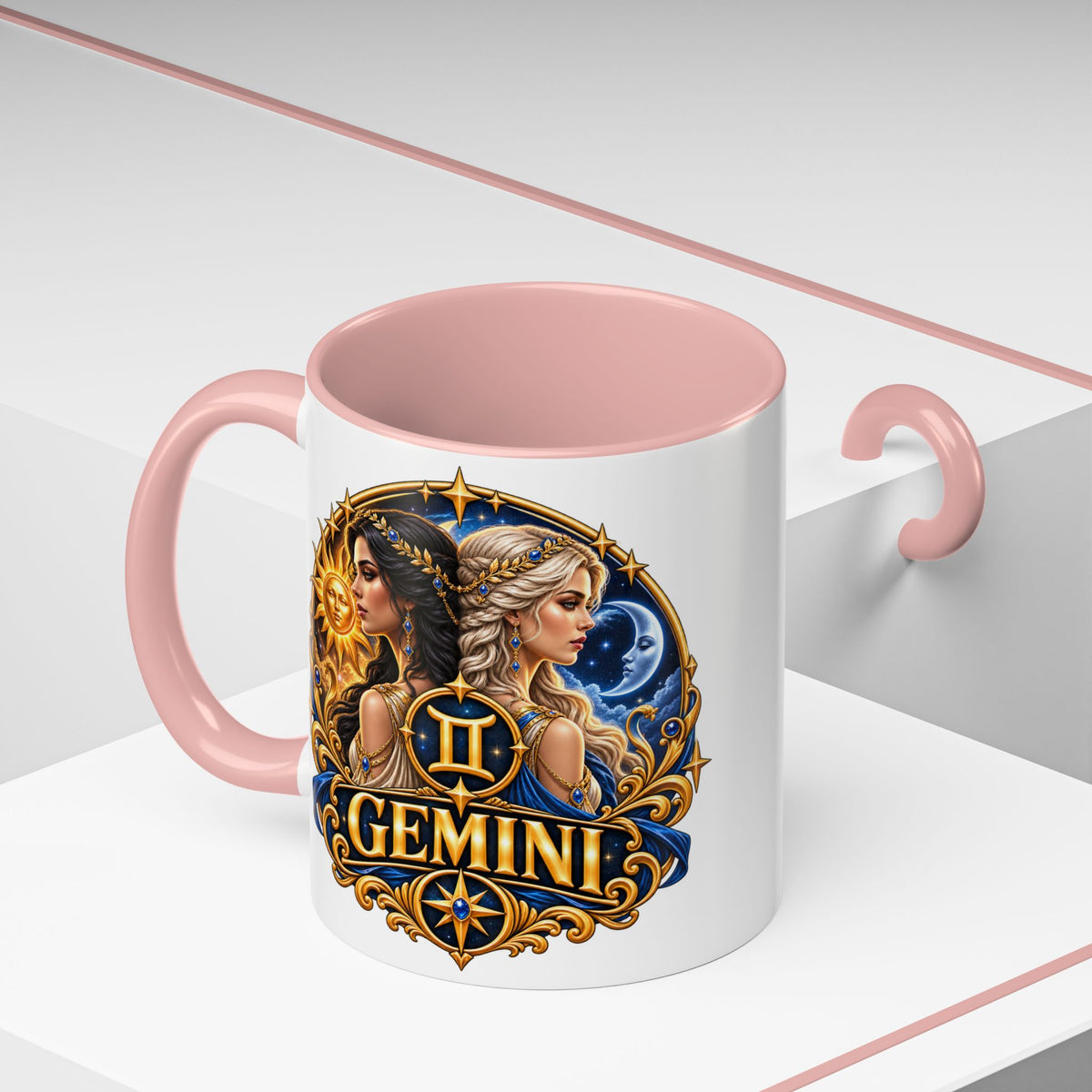 Gemini Zodiac Coffee Mug — Gemini Sign Astrology Accent Mug (11/15oz)